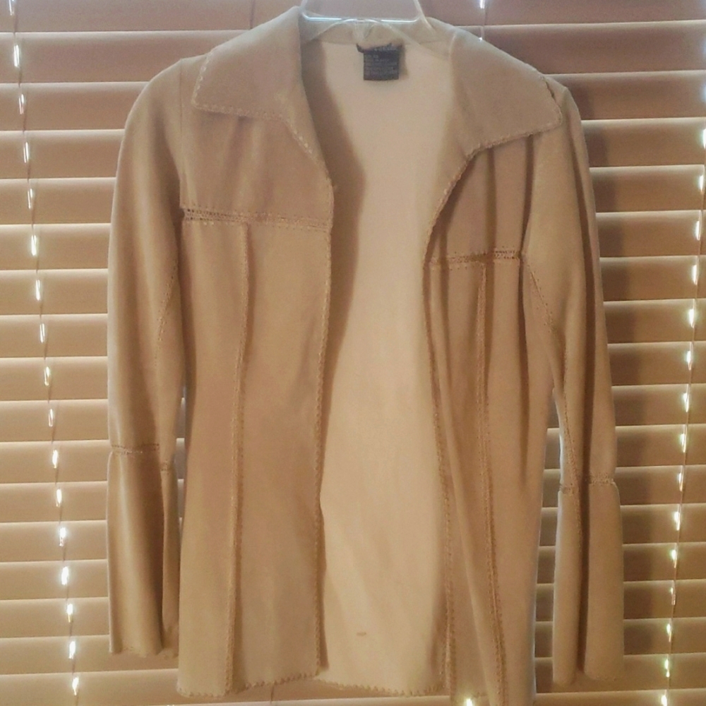 Tan Leather Overcoat